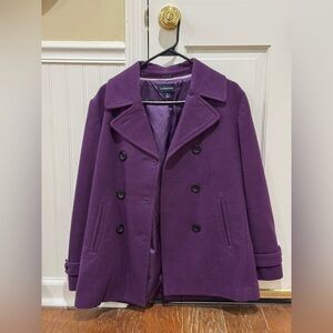 Lands' End Women's Purple Peacoat size 6